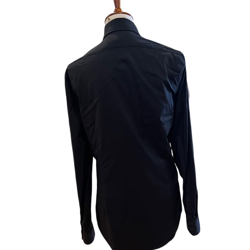 Express Black Fitted Button Down Long Sleeve Shir… - image 3
